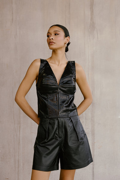 BERMUDA DE COURO NICE