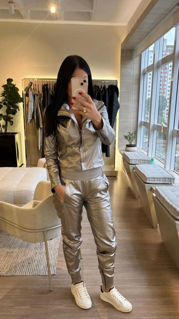 CALÇA DE COURO JOGGER NYC